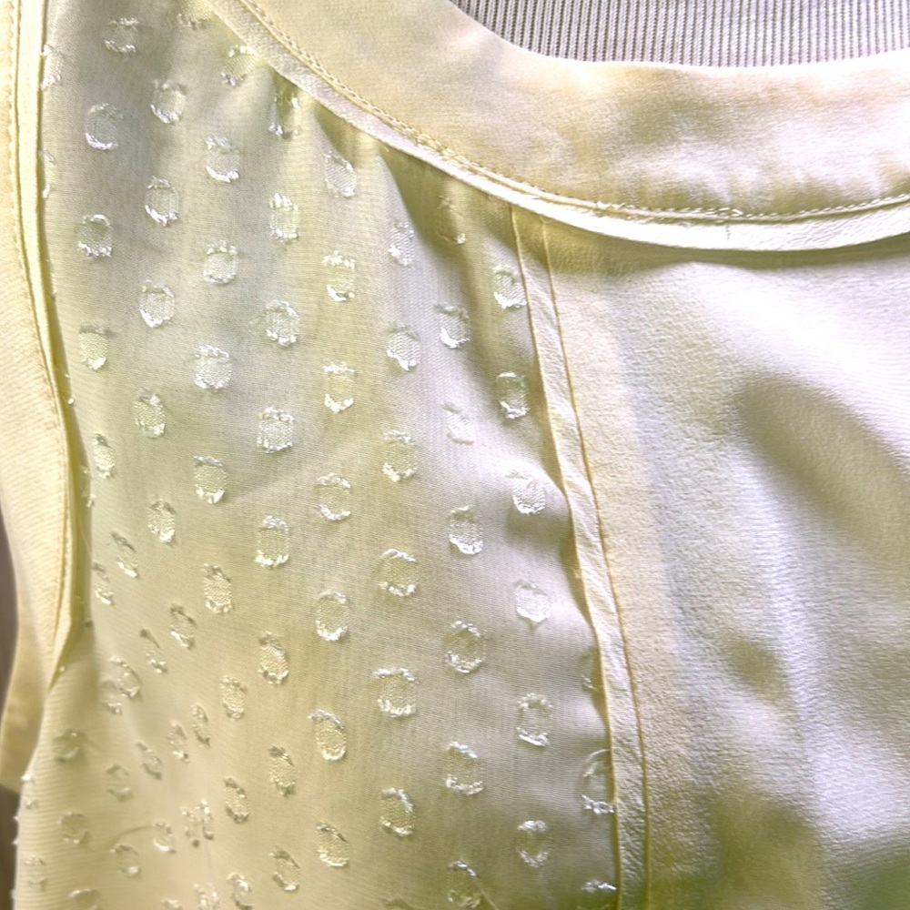 Daniel Rainn Silk Lined Peplum Blouse, Medium, NWOT, Cream Ecru Sheer Elegant - Picture 8 of 14